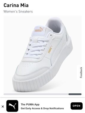 Puma Platform Sneakers - Carina Mia - White and Gold